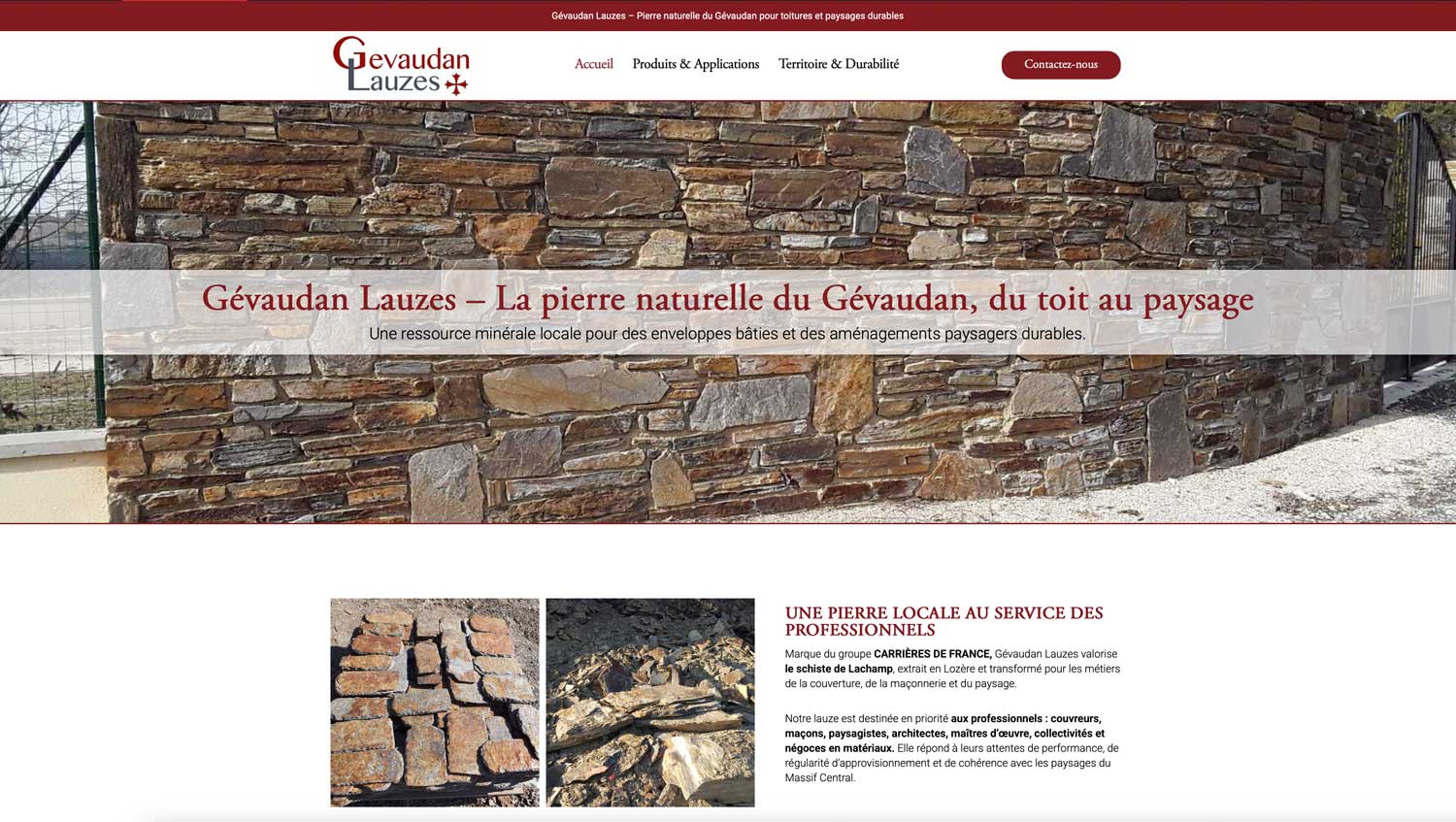 création site pierre naturelle